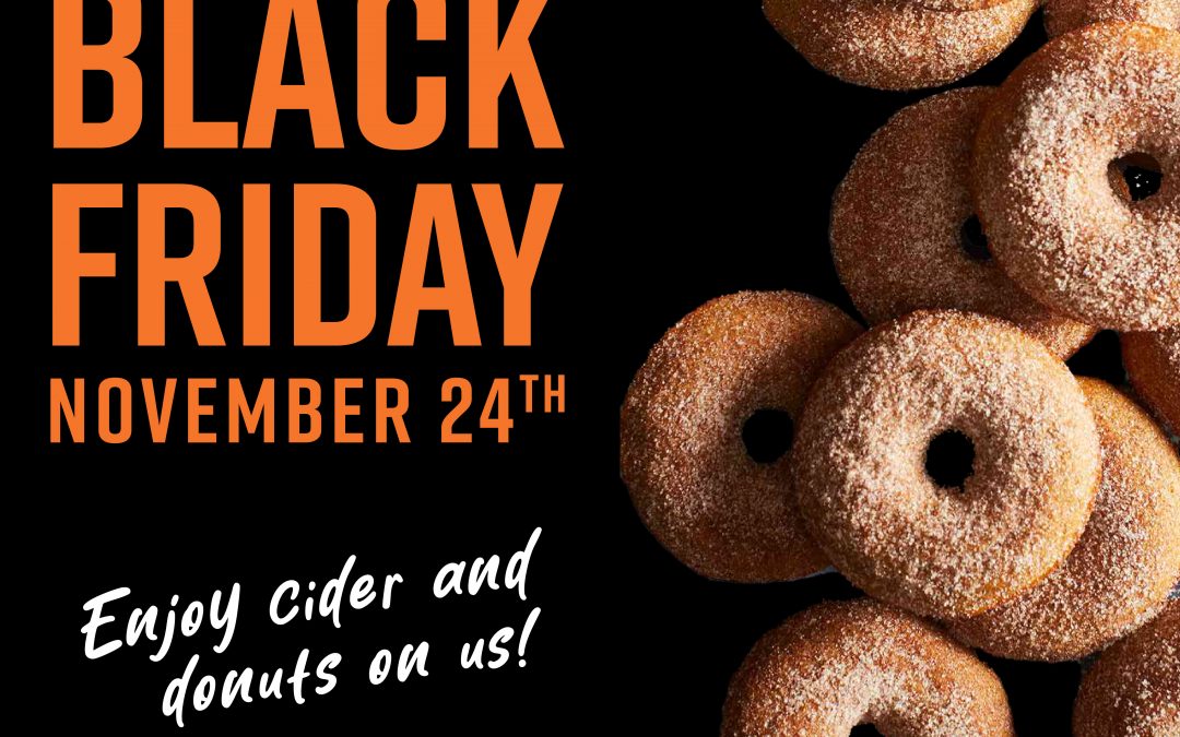 Free Apple Cider and Donuts Offered on Black Friday