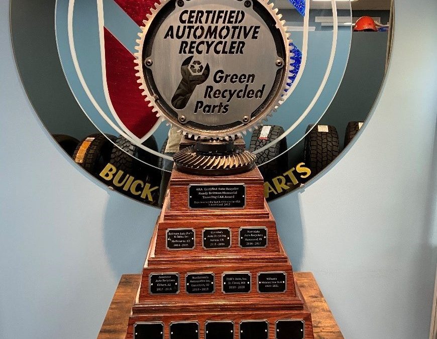 Wilbert’s Inc. receives the Prestigious International “Certified Automotive Recycler” of the Year Award