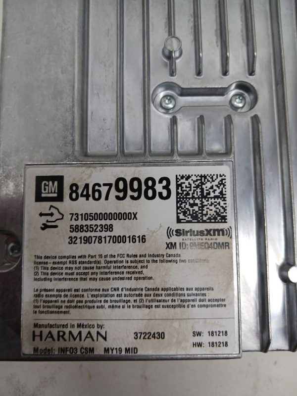 2019 CHEVROLET COLORADO RADIO AUDIO - 10579233