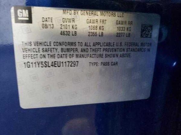 2014 CHEVROLET IMPALA BUMPER REIN REAR - 3584783