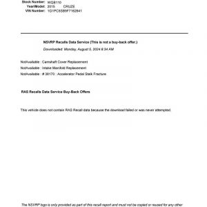 2015 CHEVROLET CRUZE ALTERNATOR - 10569096